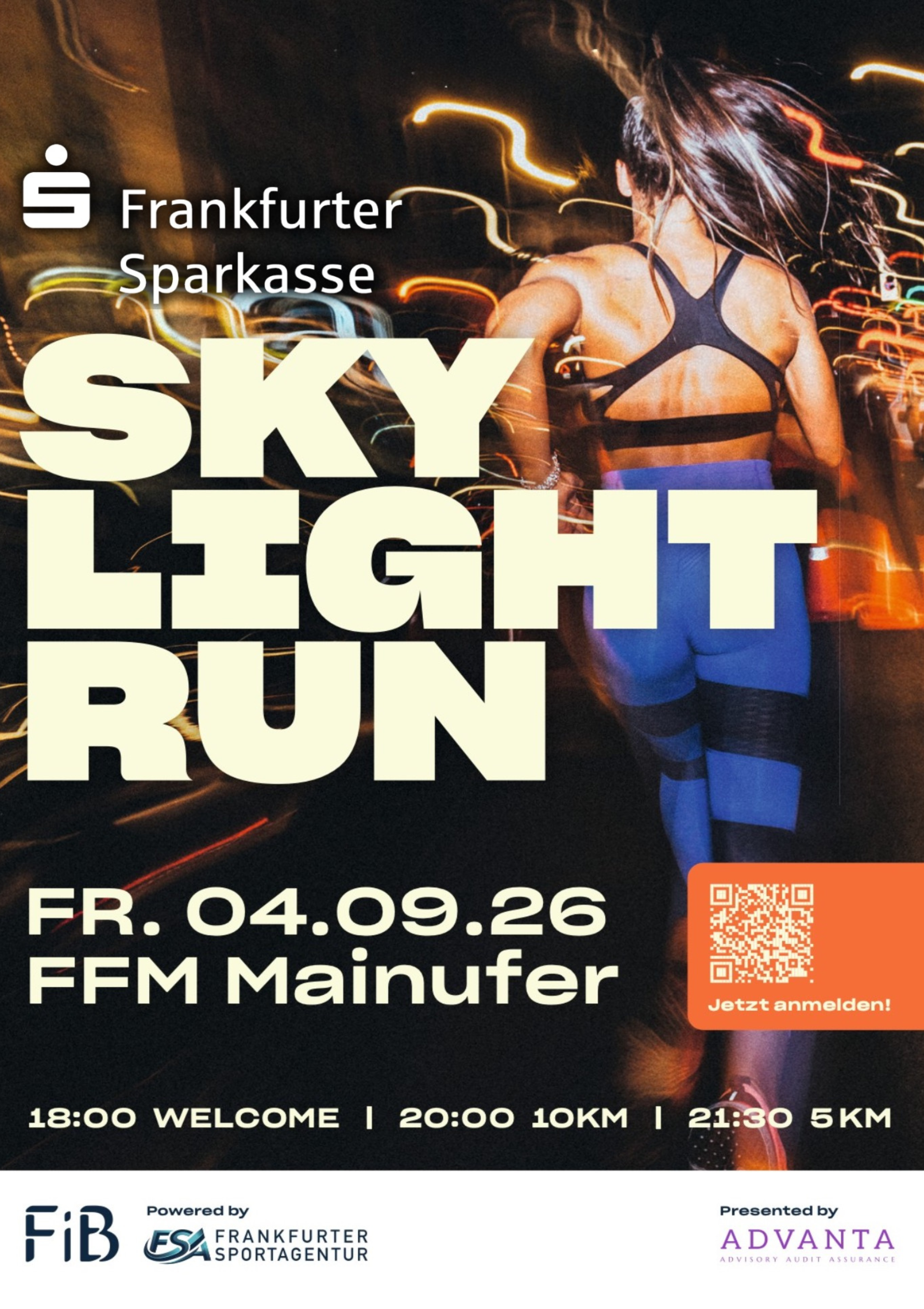 Frankfurt bekommt seinen ersten Night Run: Der Frankfurter Sparkasse Skylight Run startet am 4. September 2026 am Mainufer